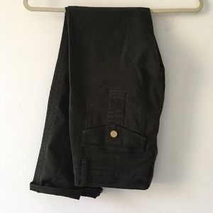 Dark olive skinny jeans